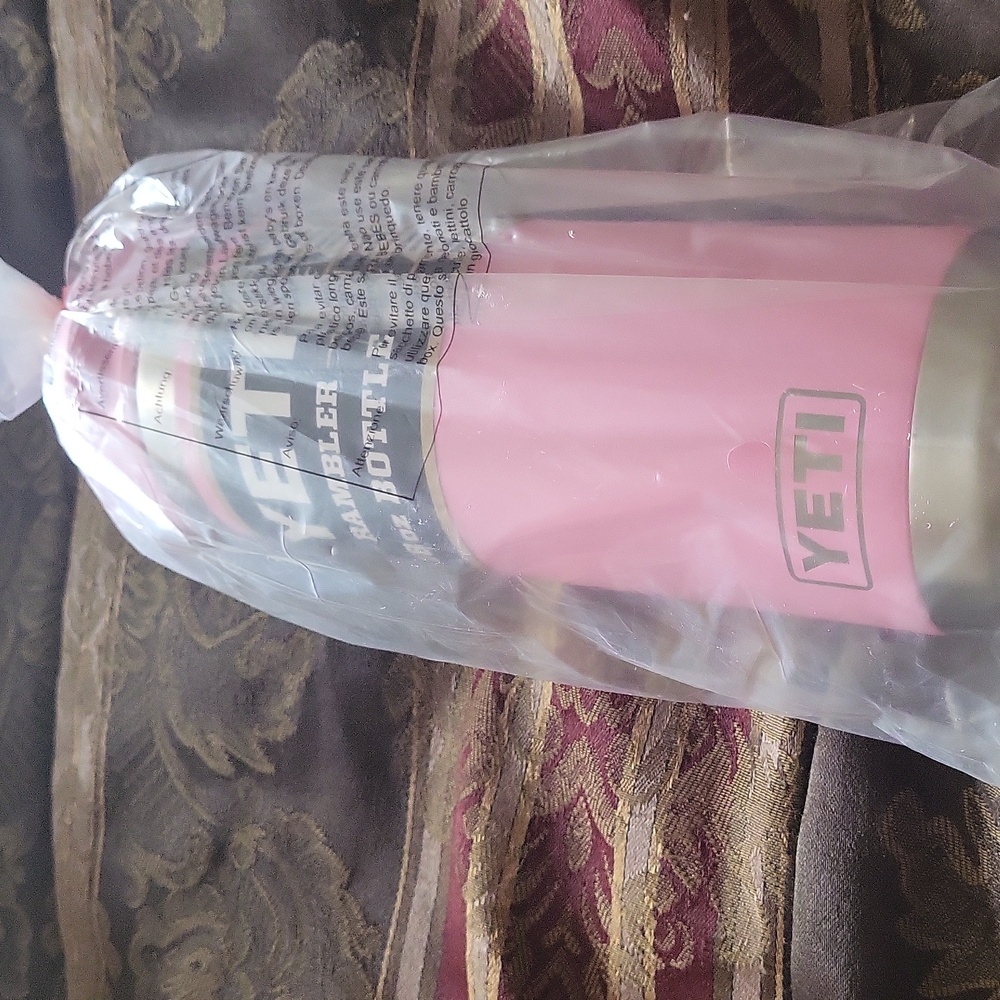 Yeti  Five pink warranty inside cup mug dust bag silver straw Cup Brush Keychain